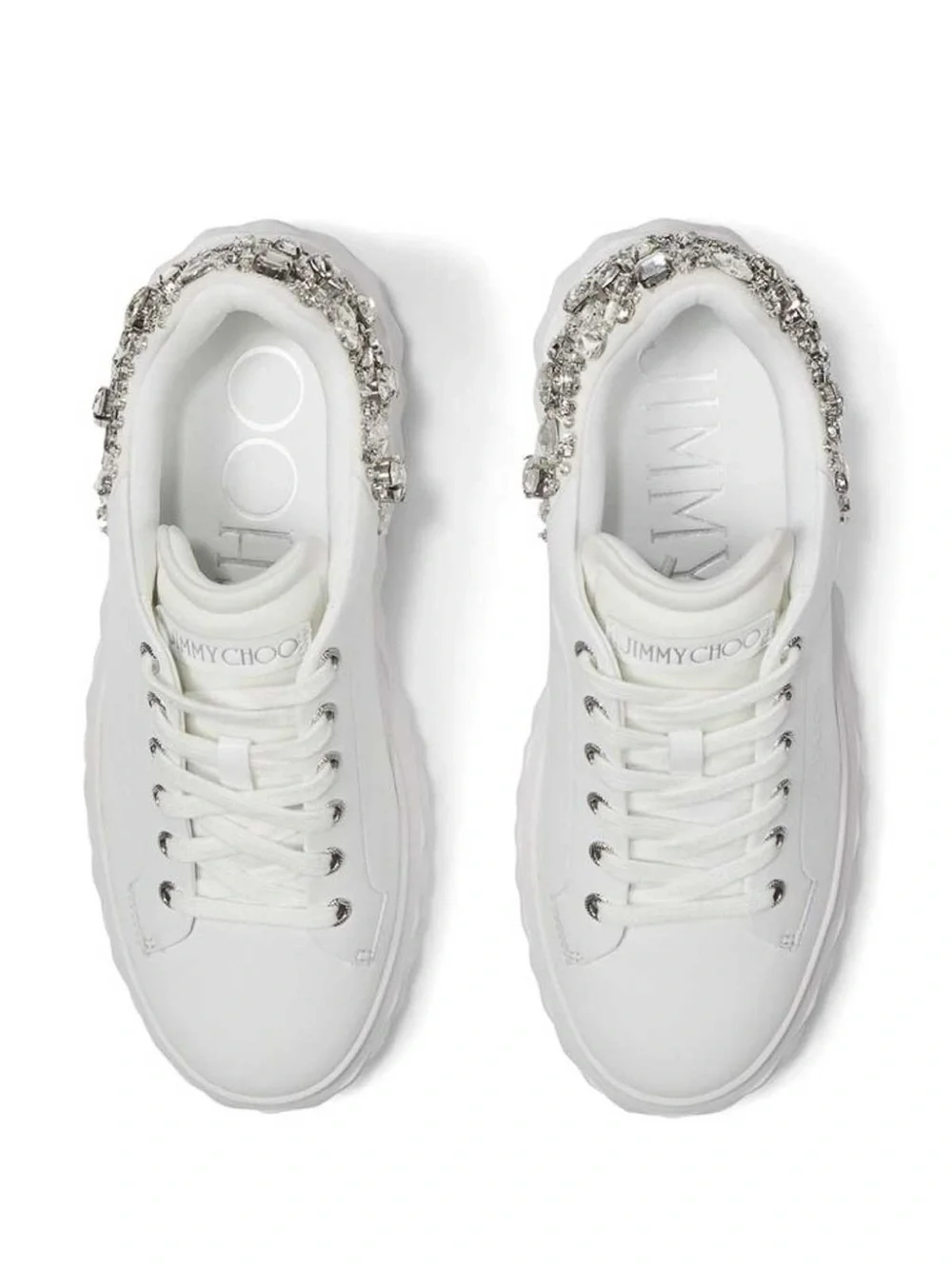 JIMMY CHOO Diamond Maxi Crystal-Embellished Sneakers $1,595 37